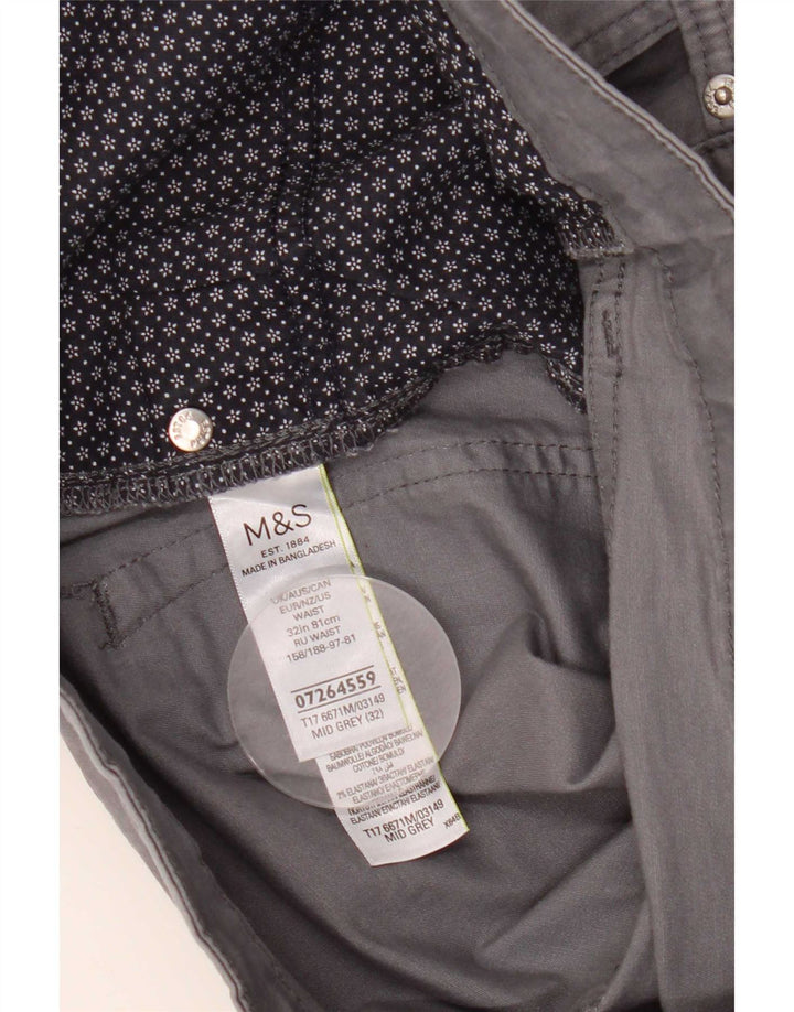 Pantaloncini casual da uomo Marks & Spencer W32 cotone grigio medio