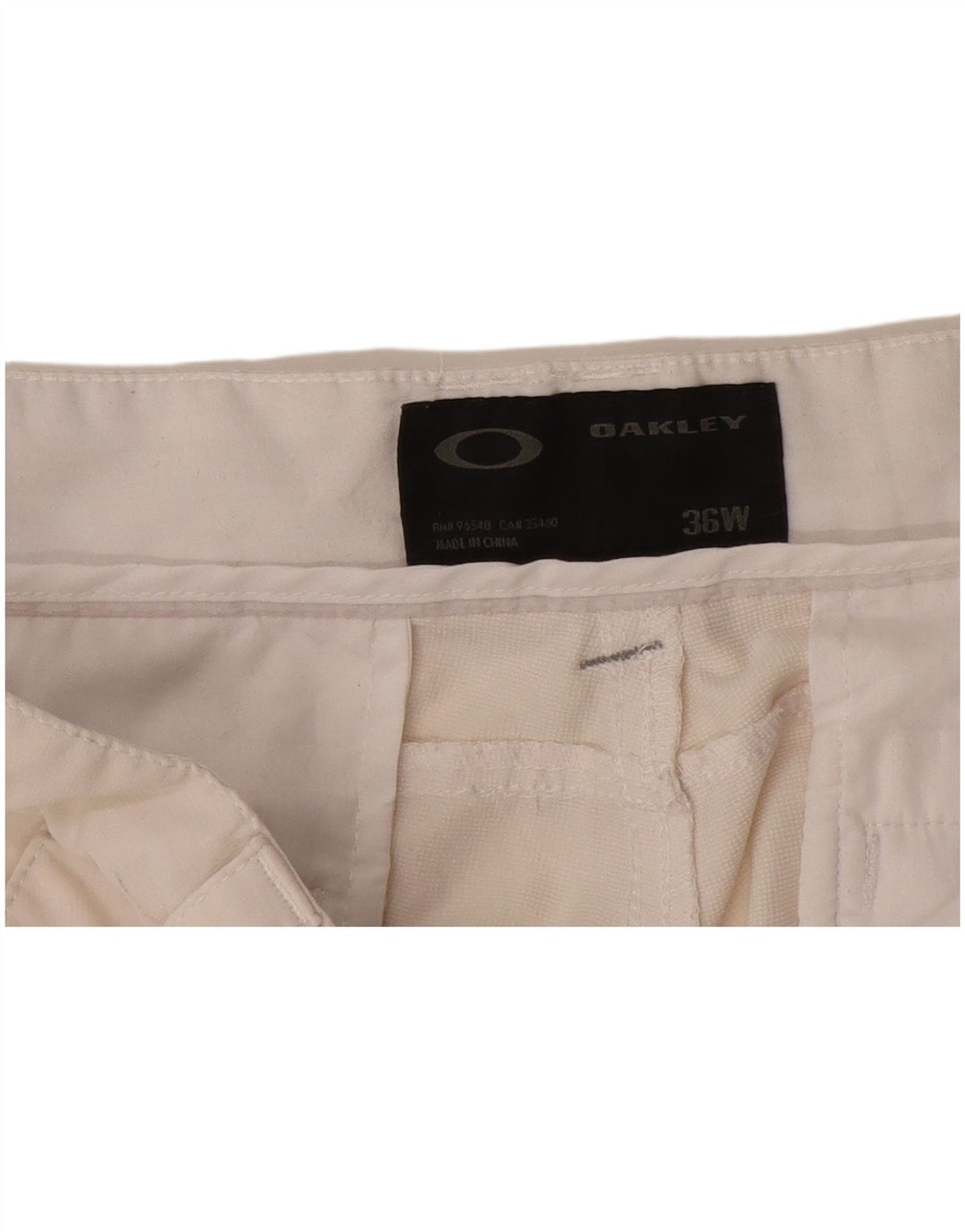 Pantaloncini chino da uomo Oakley W36 grandi bianco sporco