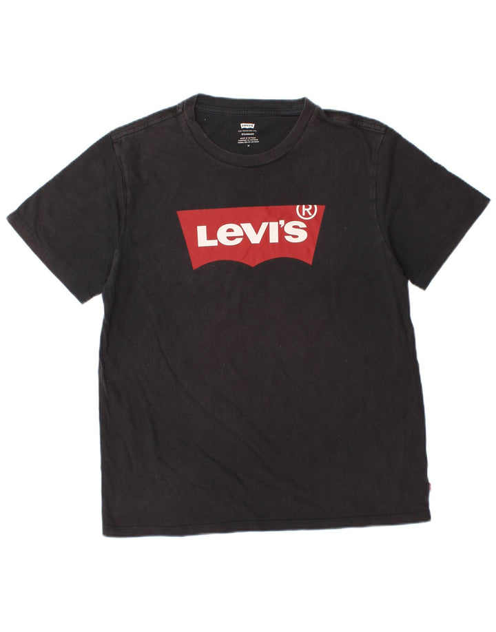 T-shirt grafica standard da donna Levi's UK 14 media nera
