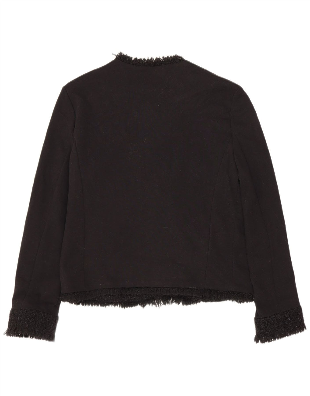 Giacca blazer a 3 bottoni da donna Pinko UK 12 cotone nero medio