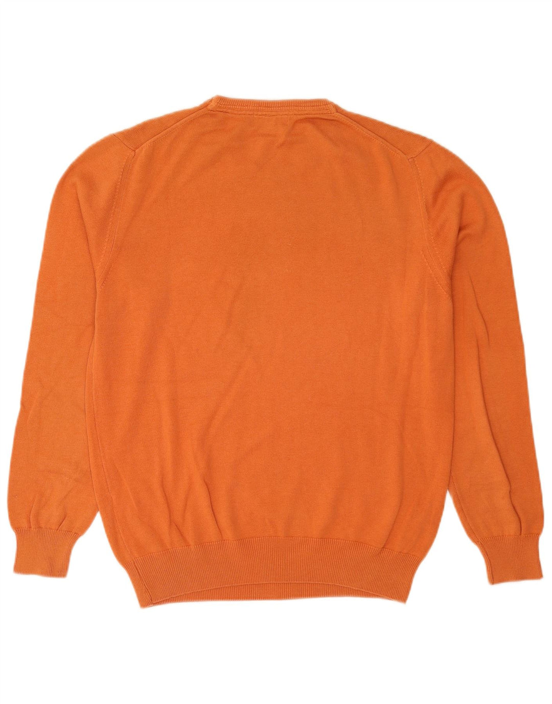 Maglione maglione girocollo da uomo Massimo Dutti in cotone arancione medio