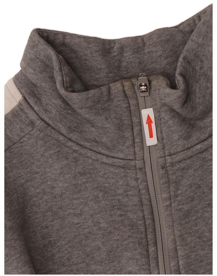 Giacca da ginnastica da donna Puma UK 16 Large in cotone color block grigio