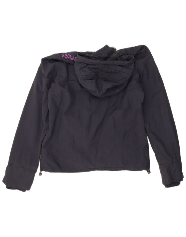 Giacca a vento grafica da donna Superdry UK 14 medio blu navy