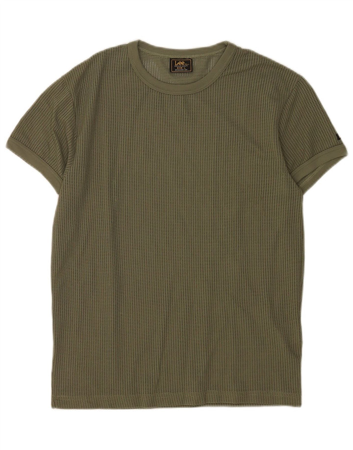 Lee T-shirt trasparente da donna Top UK 14 Large Khaki