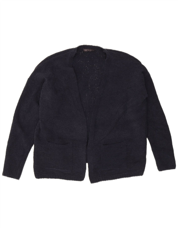 Maglione cardigan aperto da donna Marks & Spencer UK 14 medio blu navy