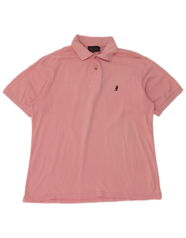 MARLBORO CLASSICS Polo da uomo grande in cotone rosa
