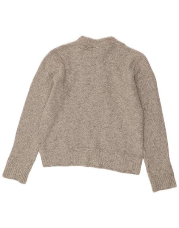 Maglione maglione da uomo slim fit con zip e collo Lacoste taglia 4 grigio medio chiazzato