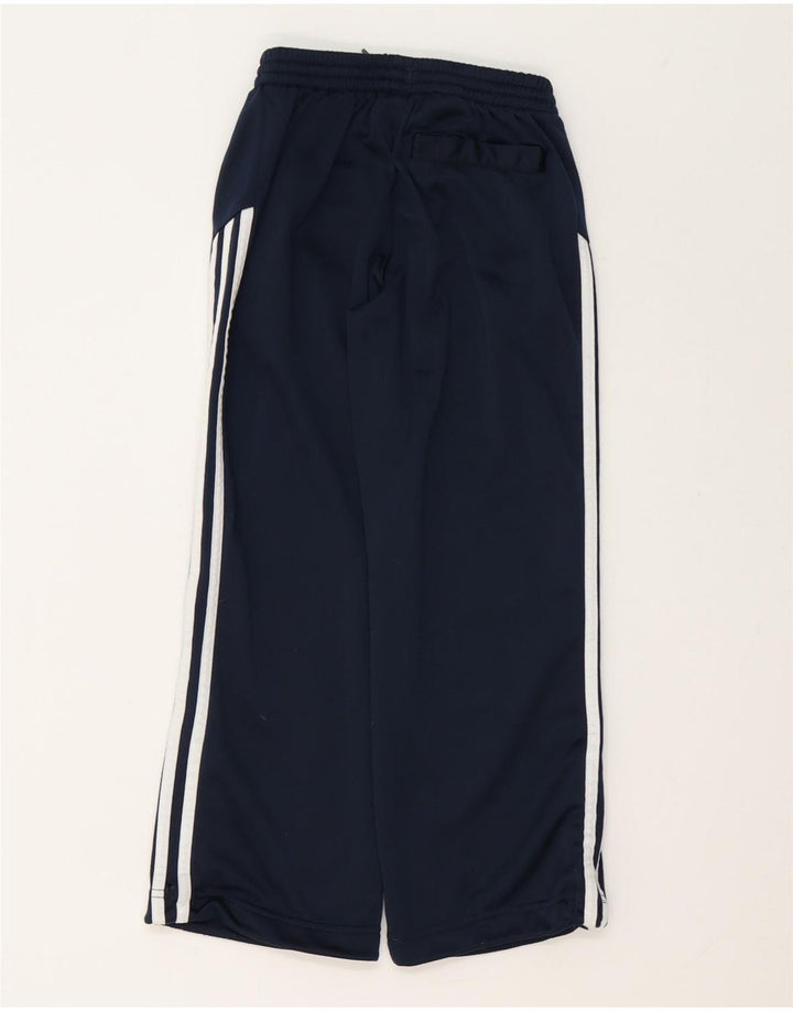 Pantaloni della tuta da bambina Adidas 7-8 anni in poliestere blu navy