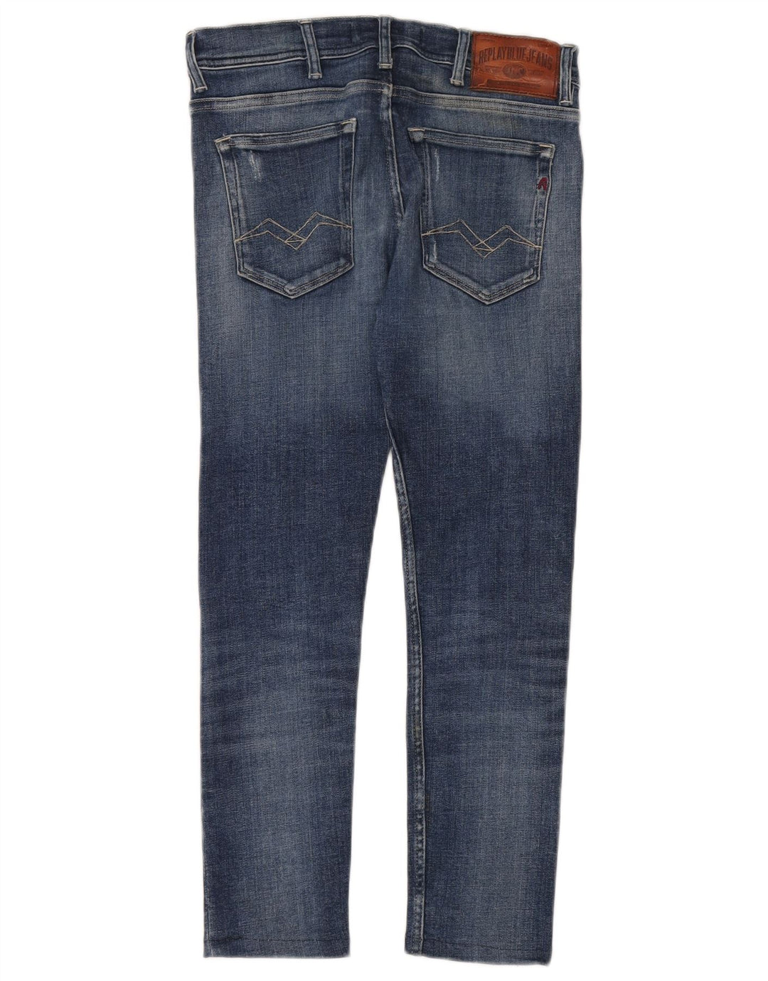 Jeans slim effetto consumato corto Replay da donna W30 L26 Blu