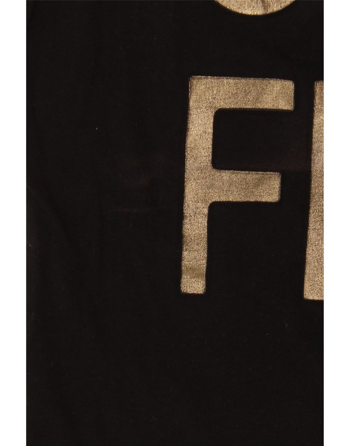 T-shirt grafica da donna Trussardi Jeans Top UK 14 Medium Nero