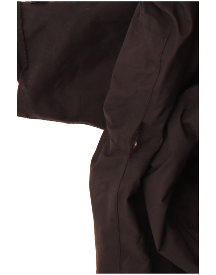 JACK WOLFSKIN Giacca a vento con cappuccio da donna UK 10 Small Nero Poliammide