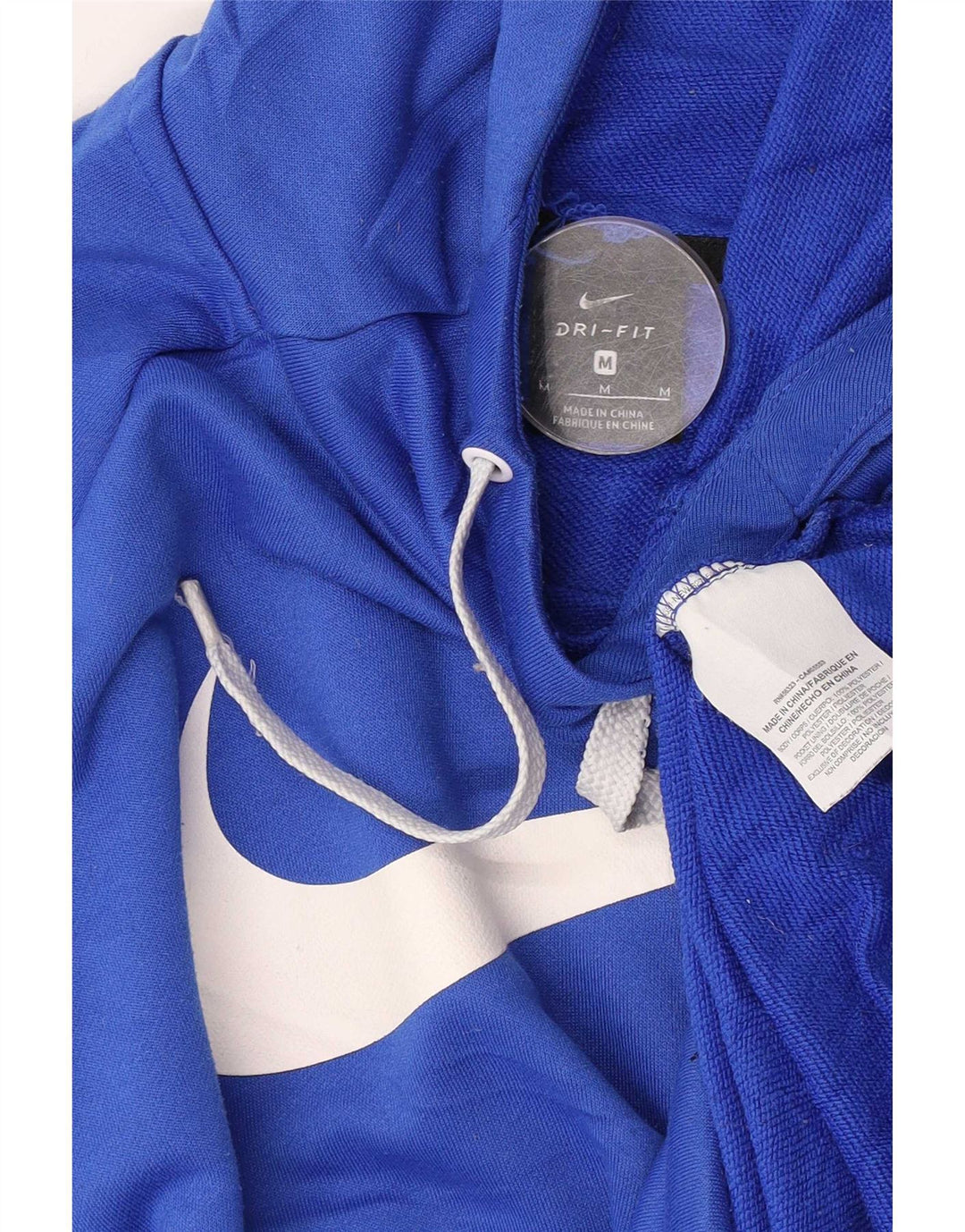 Felpa con cappuccio grafica Nike Dri Fit da uomo in poliestere blu medio