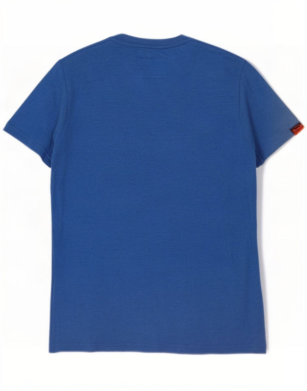 T-shirt grafica da uomo Superdry Top in cotone blu medio