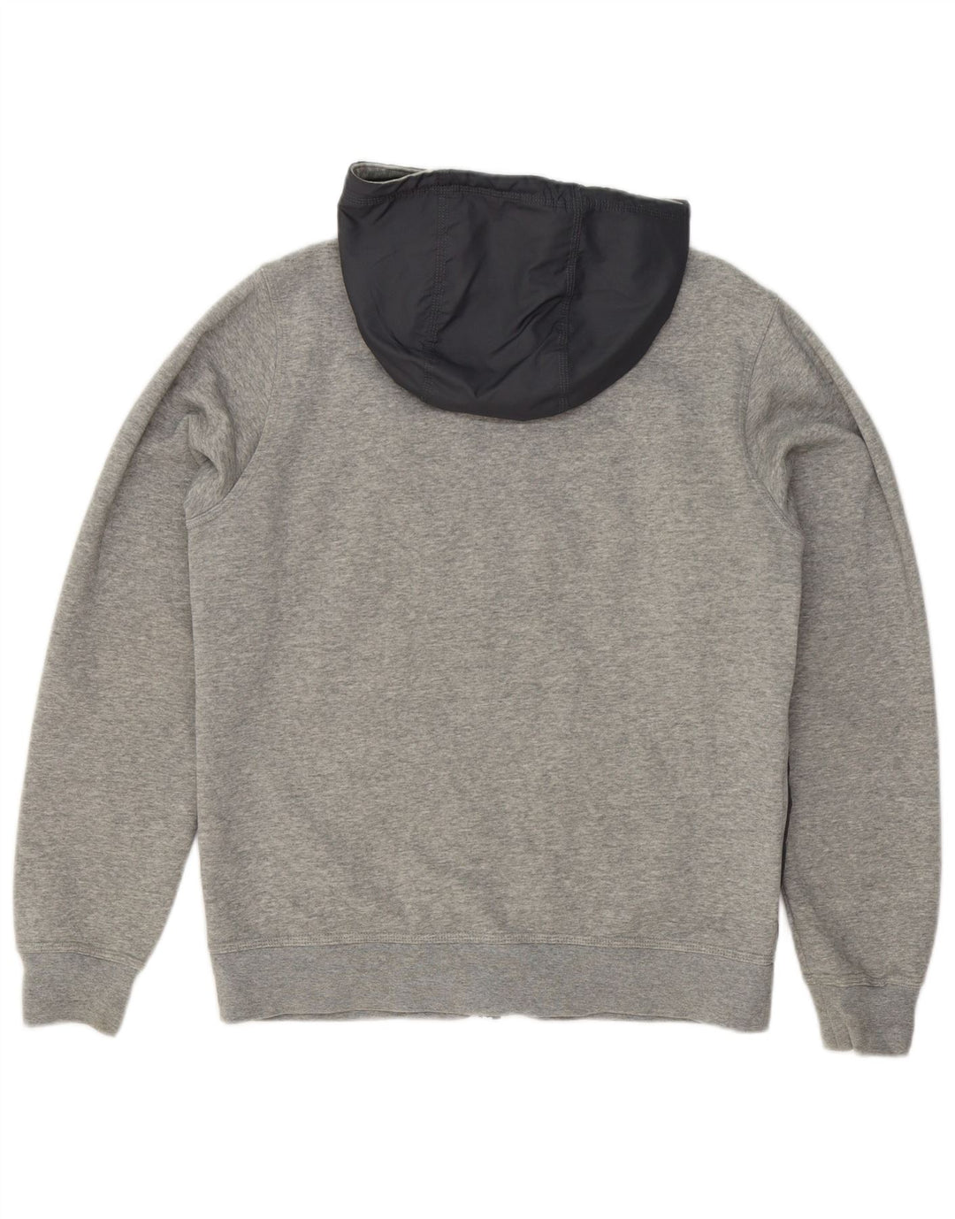 Felpa con cappuccio e zip Nike da uomo in cotone color block grigio medio