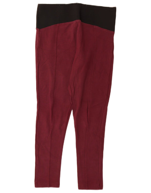 Leggings da donna Marks & Spencer UK 12 Viscosa bordeaux medio