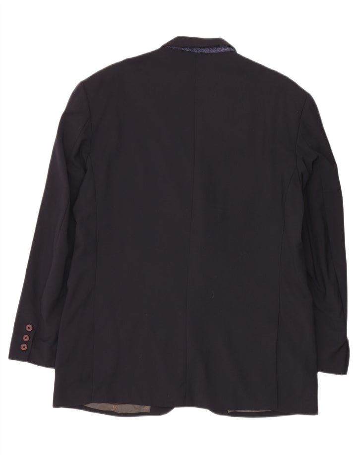 Giacca blazer a 3 bottoni da donna Brooksfield IT 54 2XL Lana blu navy