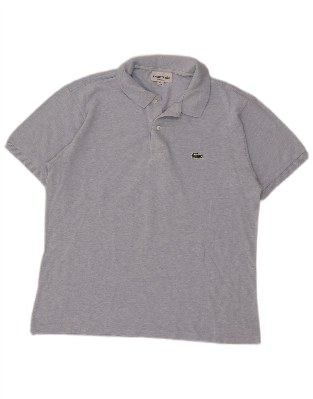 Polo da uomo Lacoste vestibilità classica taglia 4 cotone mélange blu medio