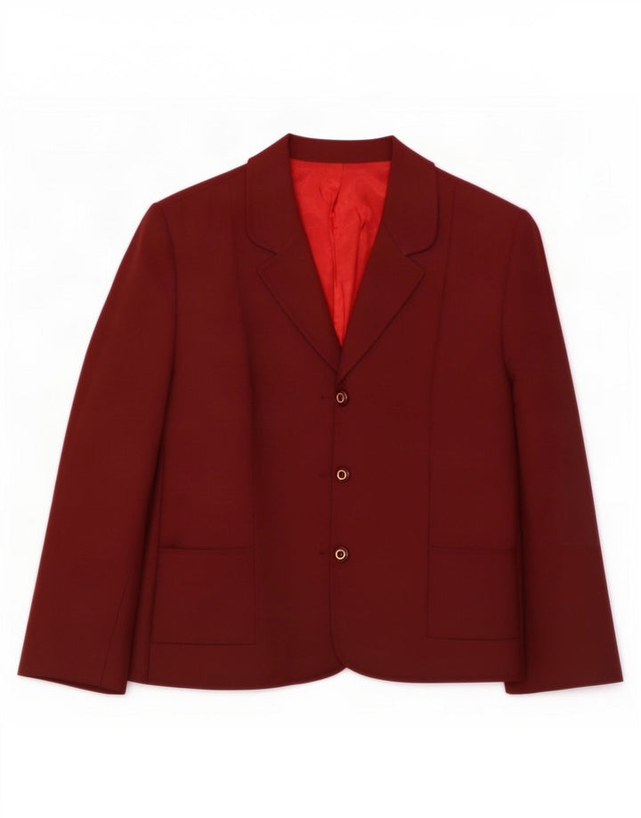 Giacca blazer a 3 bottoni da donna El Encore UK 14 Poliestere bordeaux medio