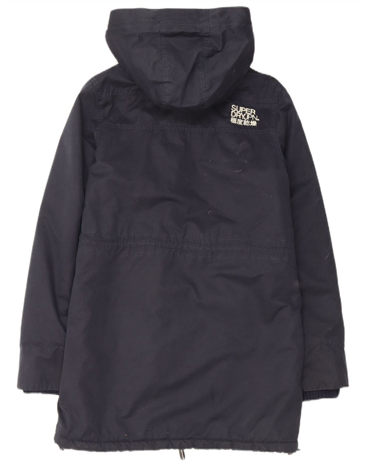 Giacca parka Sherpa da uomo con cappuccio Superdry UK 38 poliestere medio blu navy