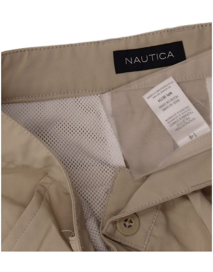 Pantaloncini chino da ragazzo Nautica 13-14 anni W26 Poliestere beige