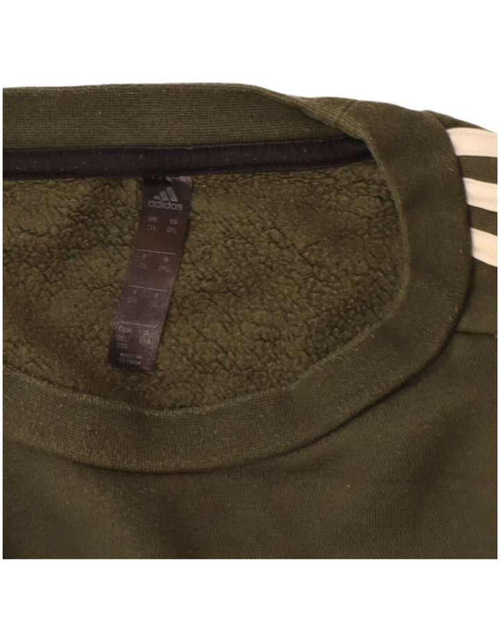 Felpa da uomo Adidas maglione 2XL cotone kaki