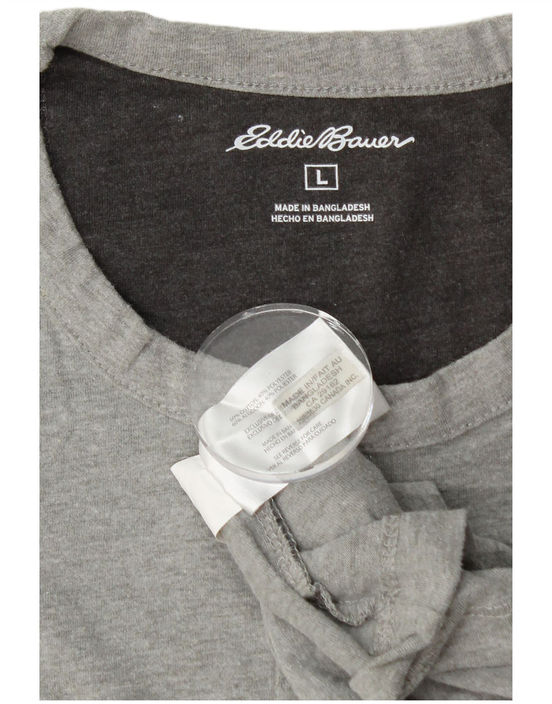 T-shirt da uomo EDDIE BAUER grande in cotone grigio