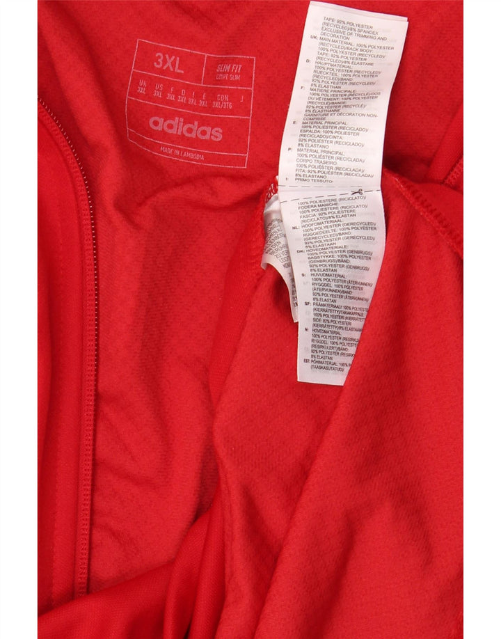 Giacca da ginnastica da uomo Adidas Aeroready Graphic 3XL rossa in poliestere