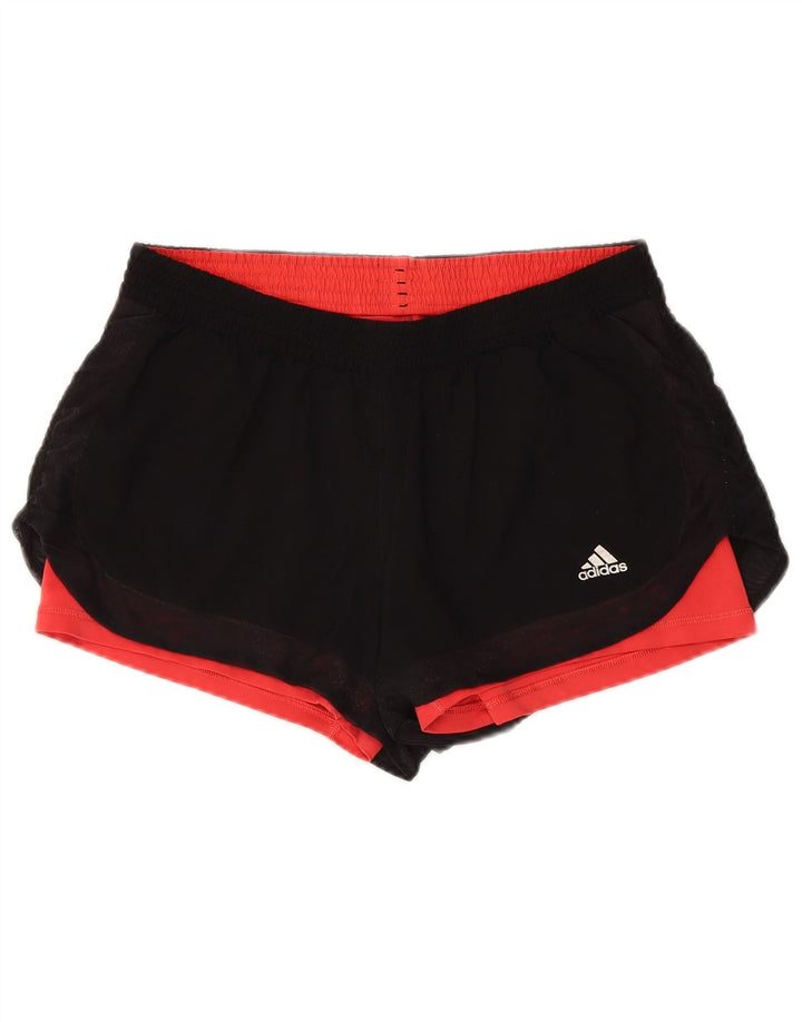 Pantaloncini sportivi ADIDAS Climalite da donna UK 12/14 Poliestere nero medio