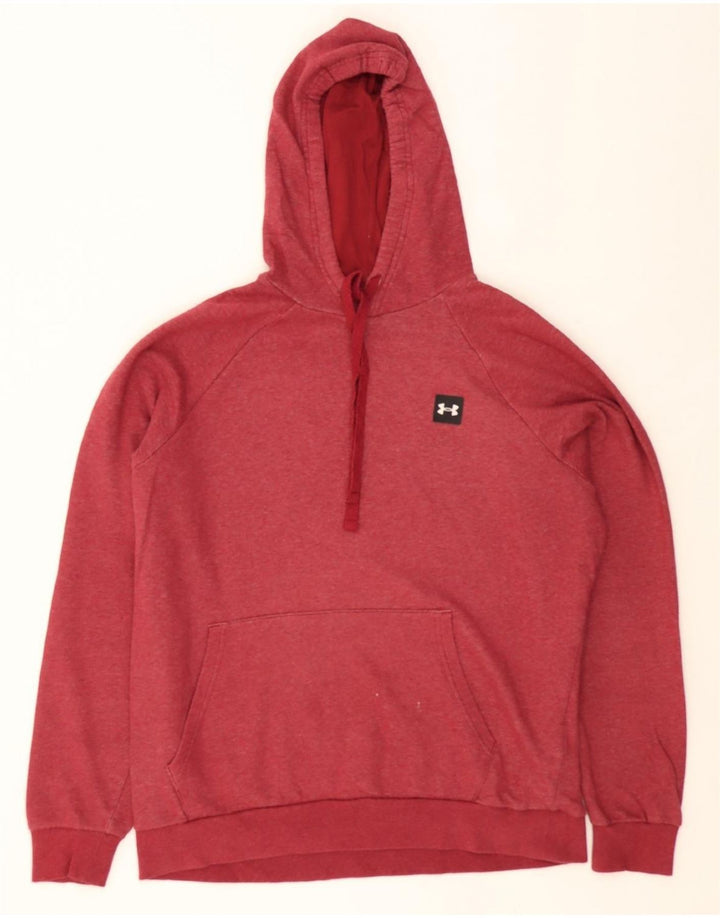 UNDER ARMOUR Mens Hoodie Jumper Medium Red Cotton Vintage Under Armour and Second-Hand Under Armour from Messina Hembry 