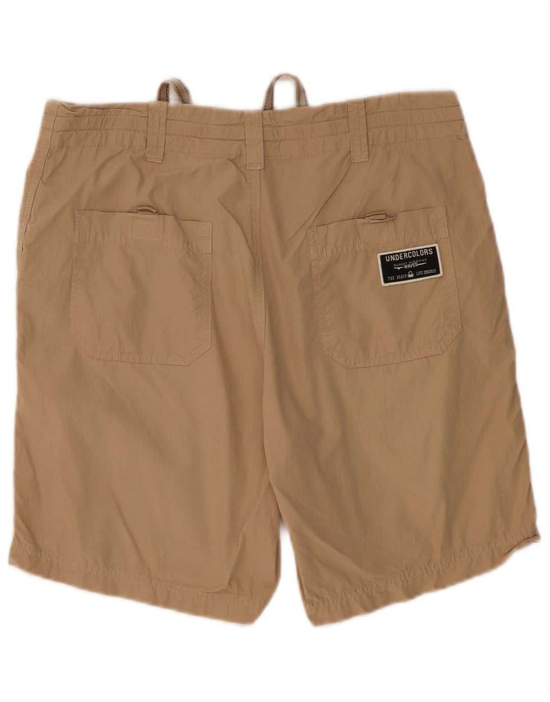 Pantaloncini chino da uomo BENETTON medi W32 in cotone beige