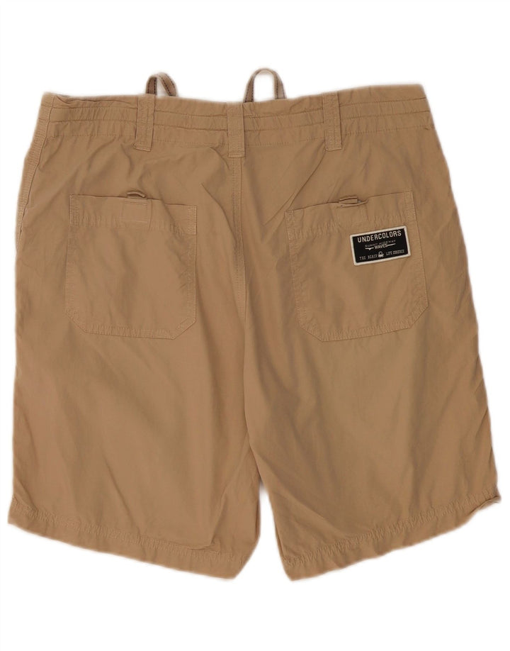 Pantaloncini chino da uomo BENETTON medi W32 in cotone beige