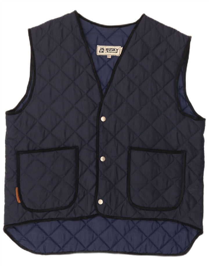 Gilet trapuntato da uomo Husky UK 44 2XL Blu navy