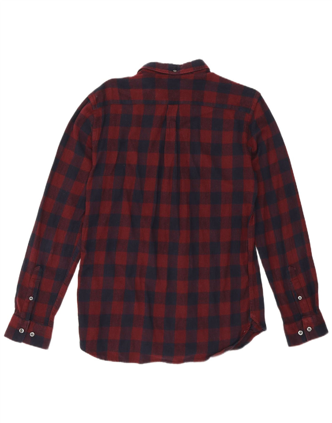 Camicia da uomo in flanella di French Connection, cotone a quadretti bordeaux medio
