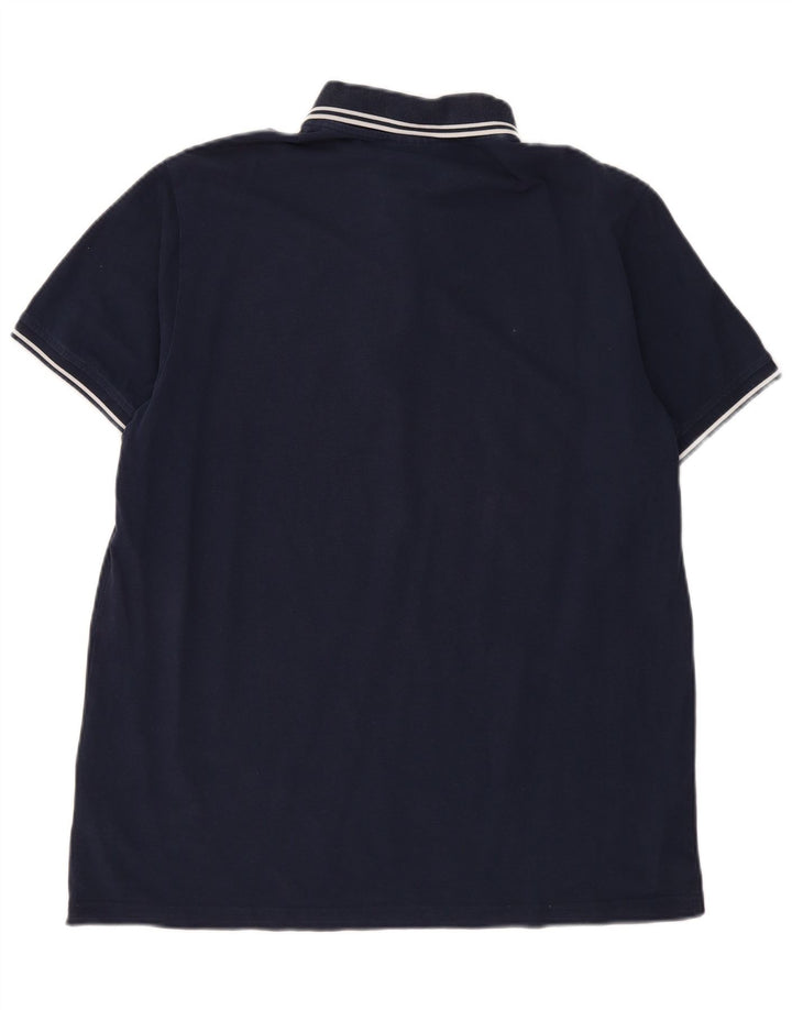 Polo Kappa da uomo XL in cotone blu navy