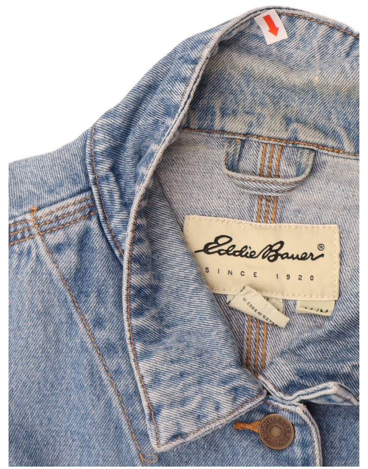 EDDIE BAUER Giacca di jeans oversize da donna UK 14 Cotone blu medio