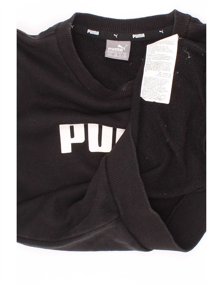 Felpa grafica da ragazzo Puma 7-8 anni in cotone nero