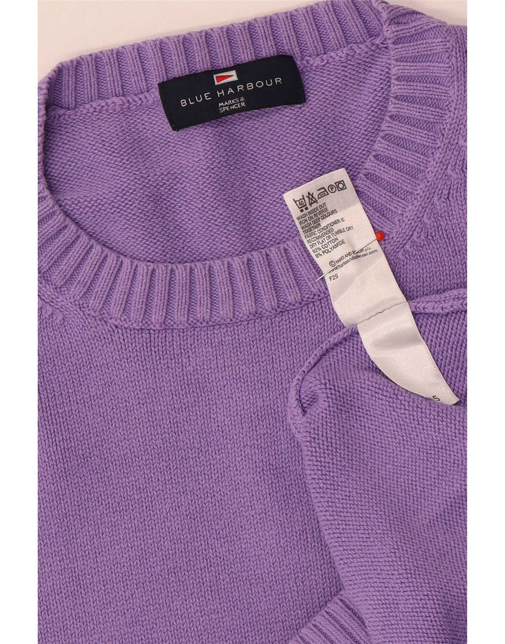 Maglione maglione girocollo da uomo Marks & Spencer blu Harbour grande viola