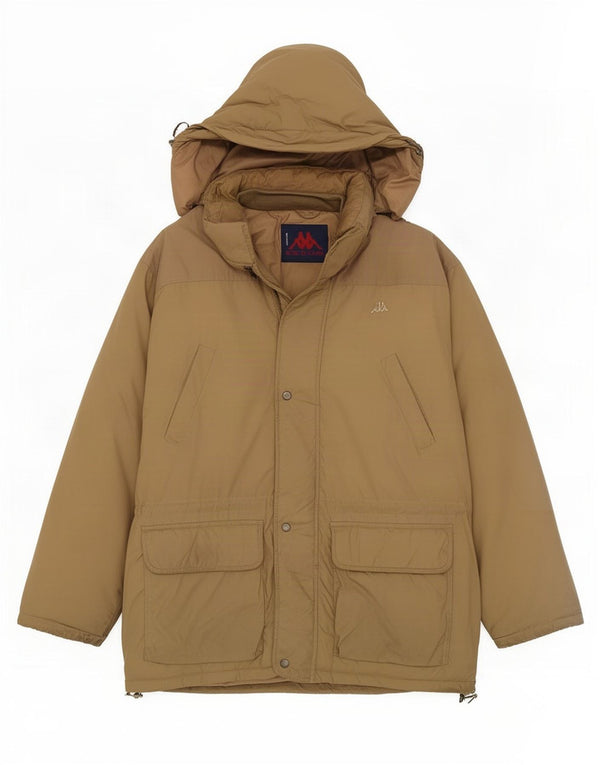 Giacca imbottita con cappuccio da uomo Kappa UK 42 XL Beige Nylon