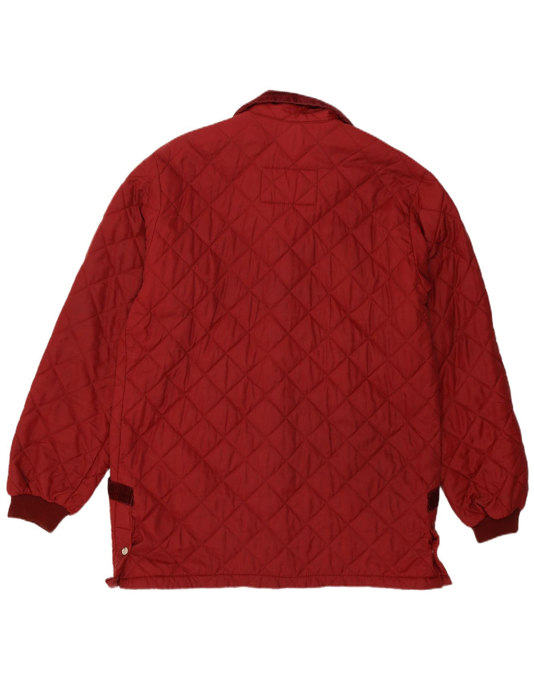 Giacca trapuntata da uomo vintage UK 40 grande bordeaux in poliammide