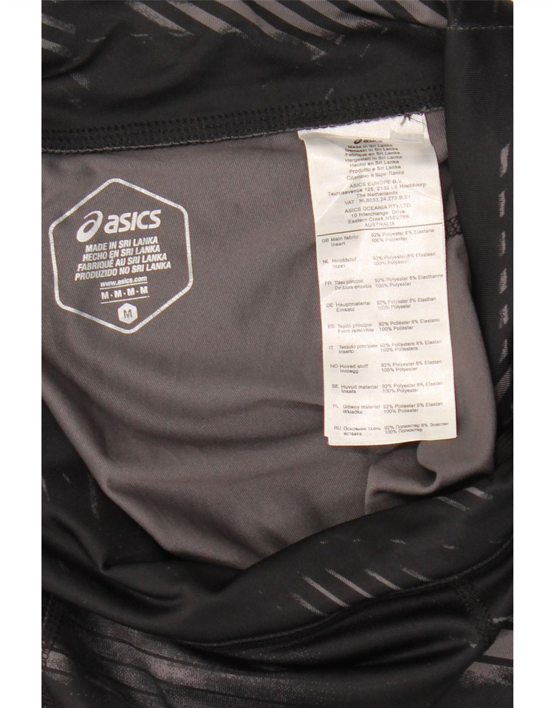 Leggings Asics da donna UK 12 medio poliestere mimetico nero