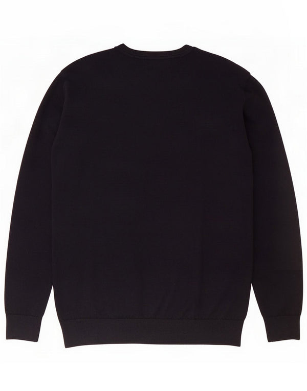 Lacoste Maglione da uomo vestibilità regolare con scollo a V taglia 6 XL Lana blu navy