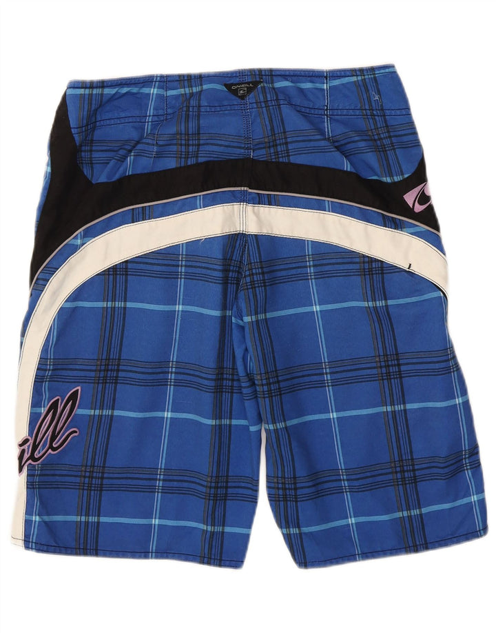 Pantaloncini da bagno grafici da uomo O'Neill a quadri blu medio