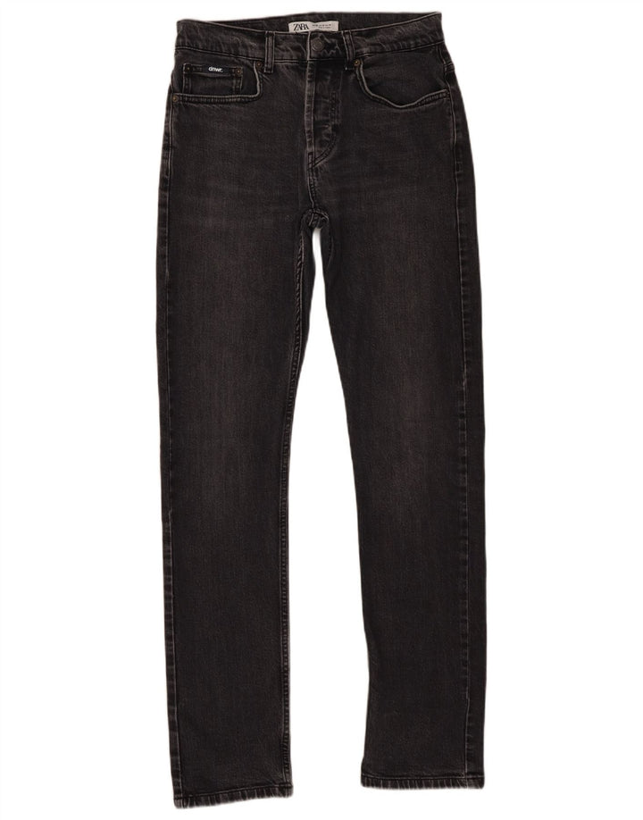 Jeans slim da uomo Zara EU 38 Small W30 L30 Cotone grigio