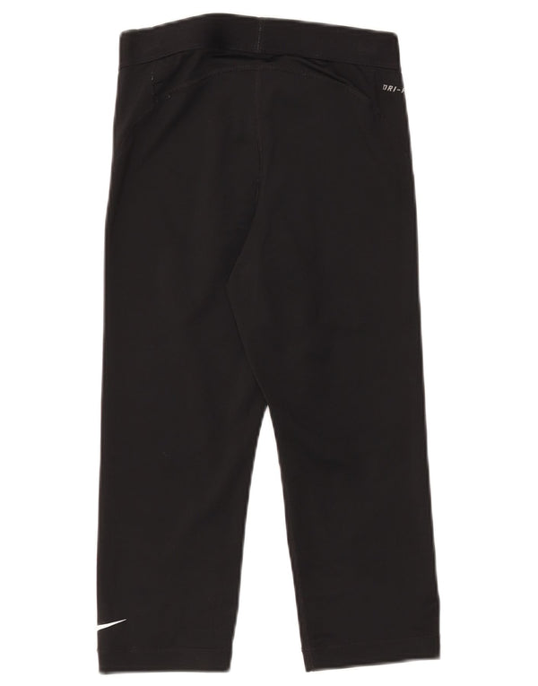 Pantaloni da tuta grafica Nike Capri da donna UK 10 piccoli poliestere nero