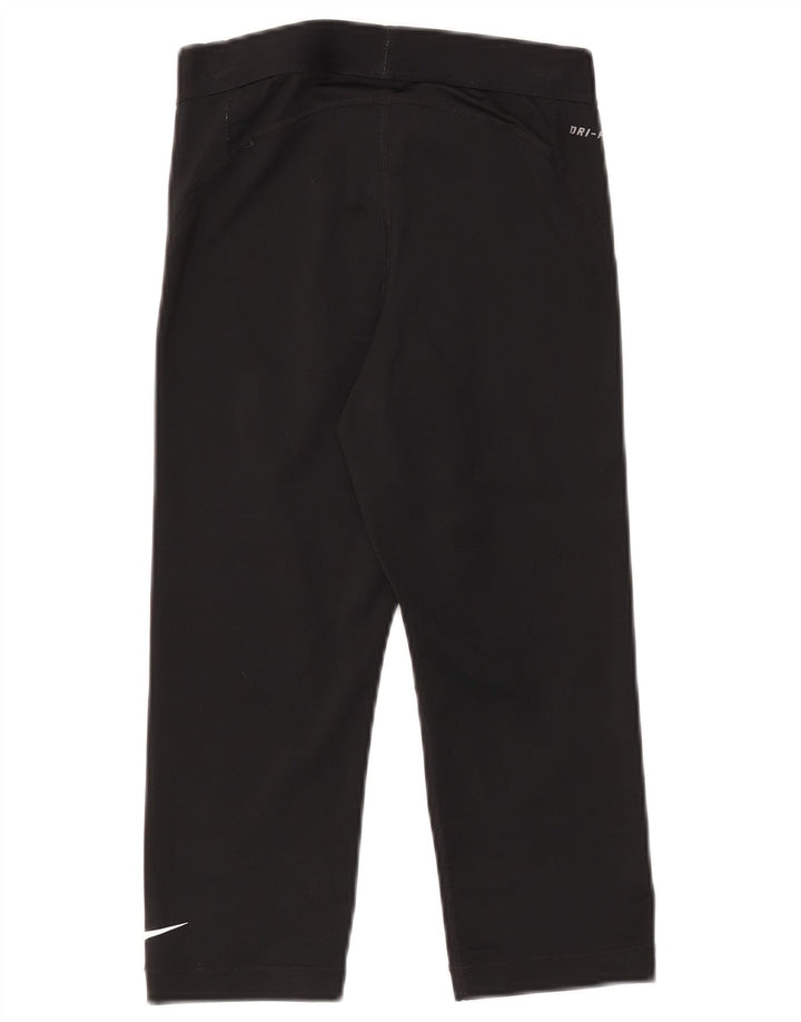 Pantaloni da tuta grafica Nike Capri da donna UK 10 piccoli poliestere nero