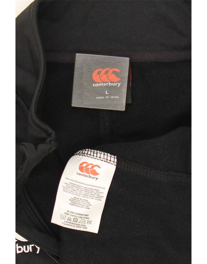 Canterbury Canterbury Gonzaga Zip Neck Top tuta da ginnastica grande nera