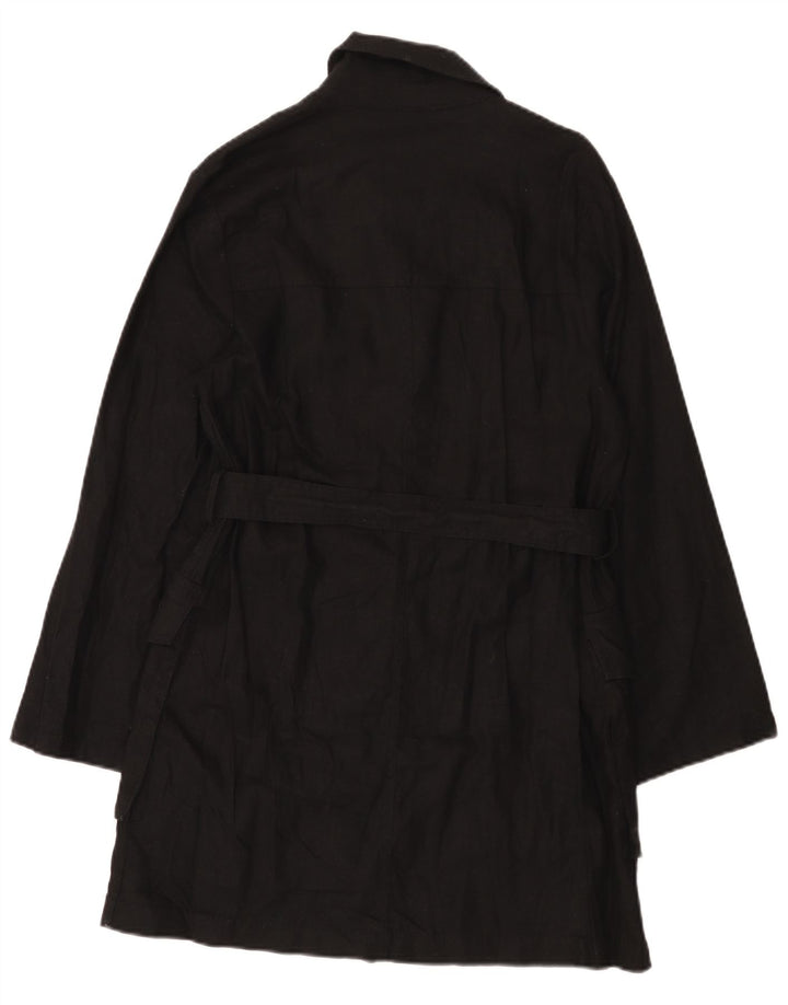 Cappotto pratico da donna Zara UK 14 lino medio nero