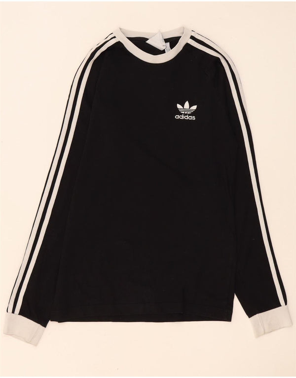 Maglia Adidas da uomo a maniche lunghe XS nera in cotone color block