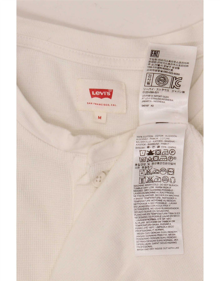 Levi's Maglia da uomo a maniche lunghe in cotone bianco medio