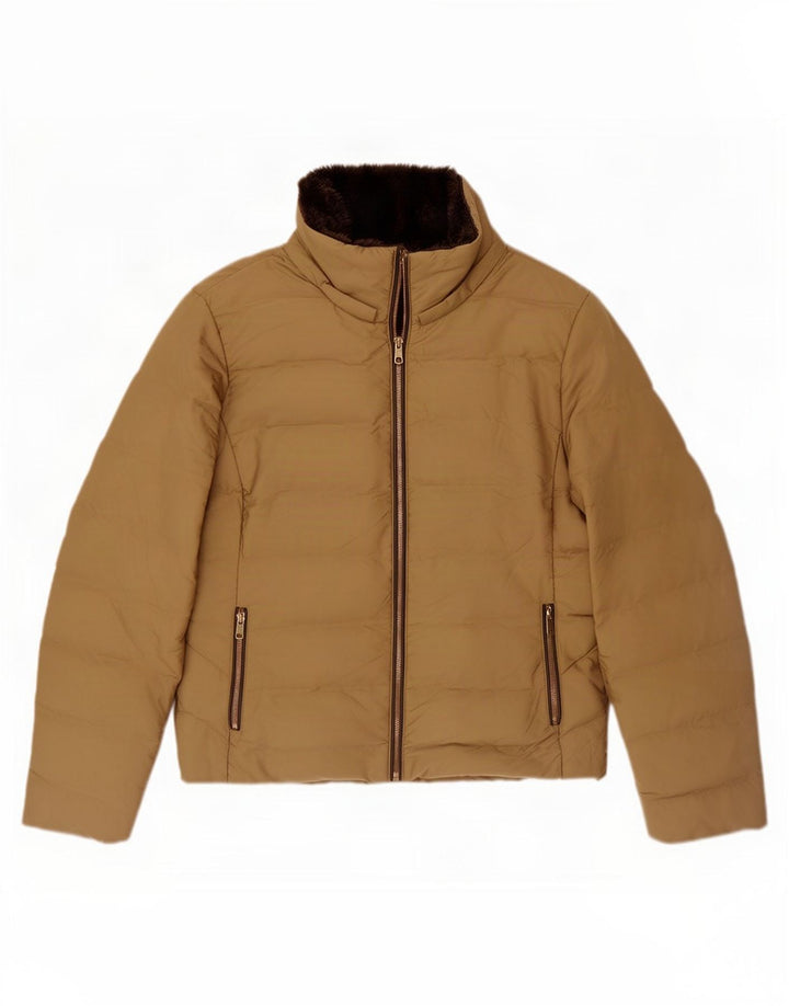 Giacca imbottita Sherpa da donna Zara UK 20 2XL Poliestere beige